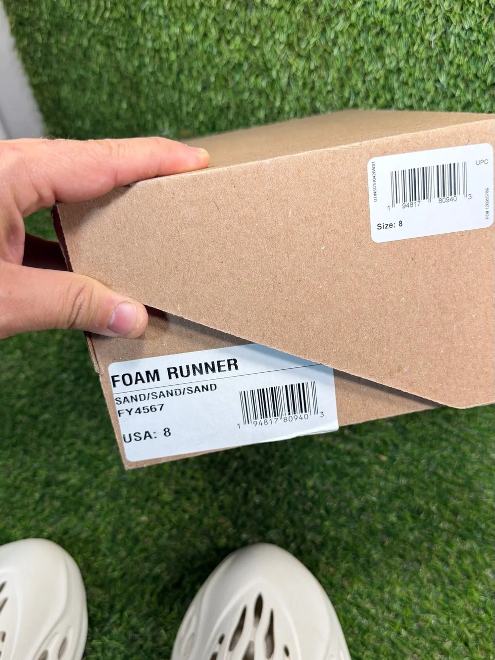 adidas Yeezy Foam RNNR Sand FY4567 Size 8 Men With Box Used Auth Foam Runner